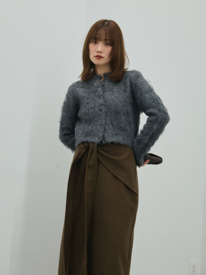 【Allure】[SET]モヘアタッチクロップドニットプルオーバー+モヘアタッチクロップドニットプルオーバー(2set)