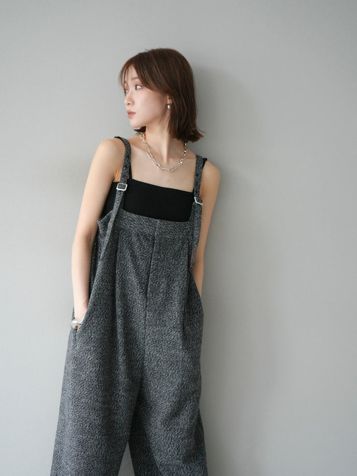 [予約]ツイードベアサロペット/ブラック