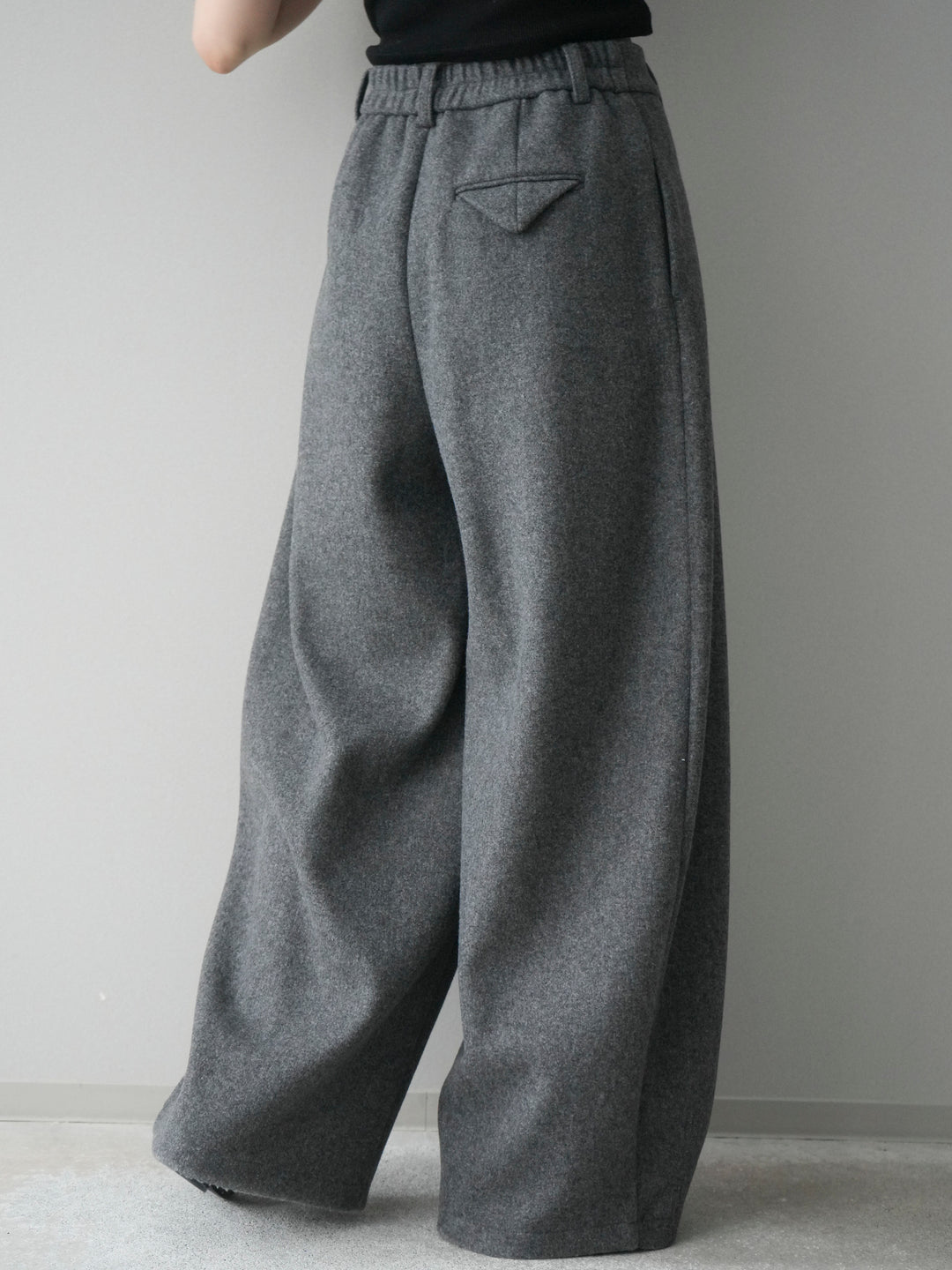 [予約]ウールタッチカーブパンツ/gray