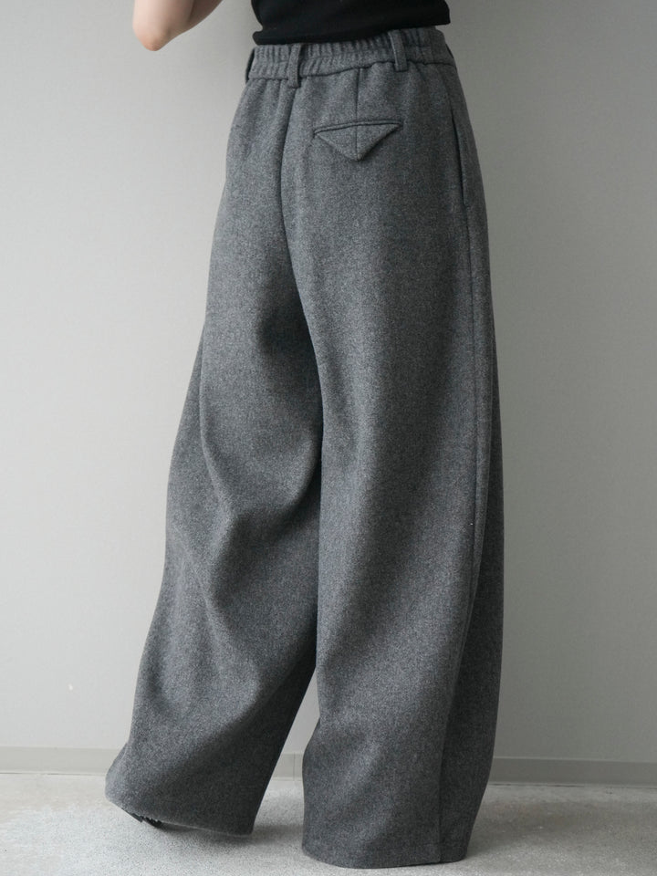 [予約]ウールタッチカーブパンツ/gray
