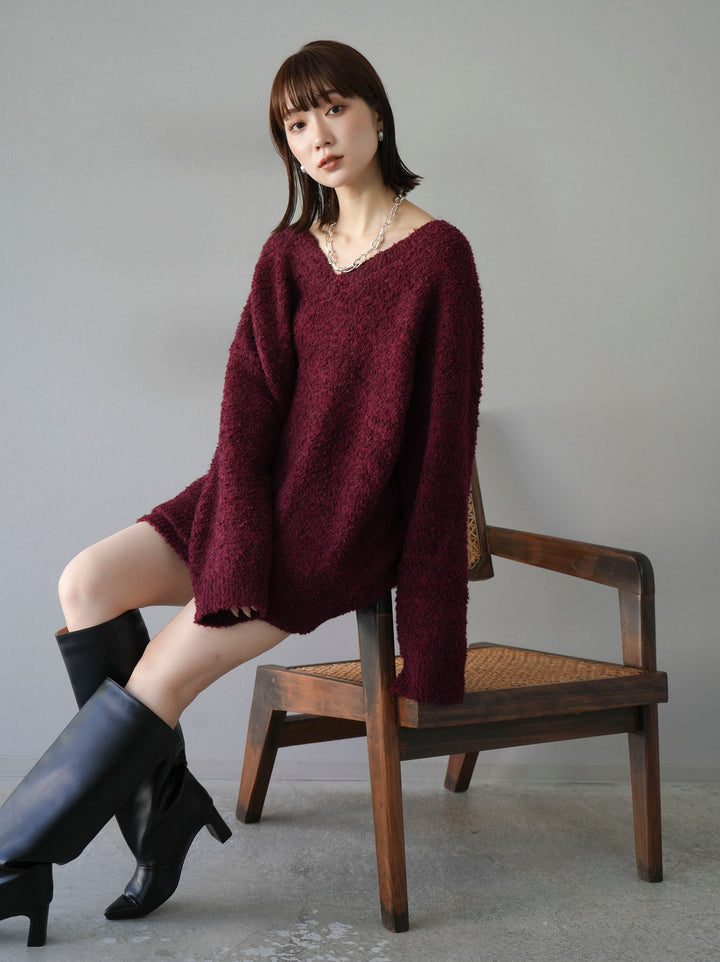 [SET] 橢圓針織衫 & 迷你裙 SET UP