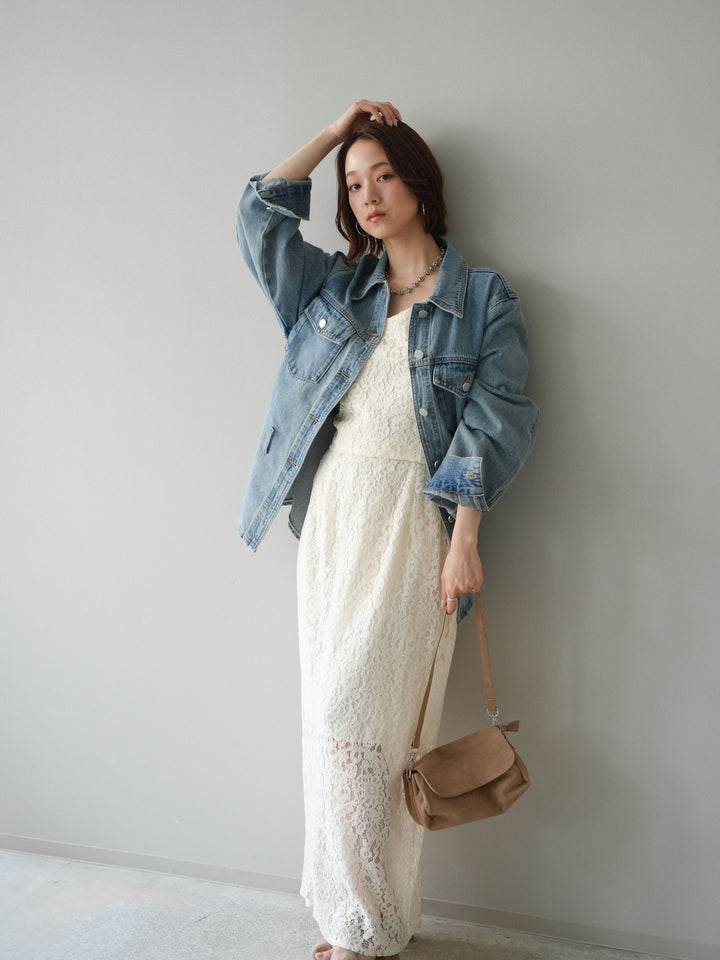 [SET]フルレースキャミ＆IラインスカートSET UP