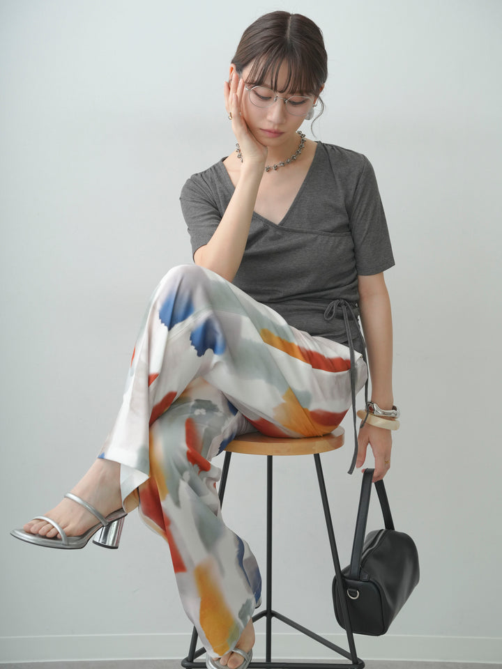 [SET]シアードレープカシュクールプルトップス+シアードレープカシュクールプルトップス(2set)