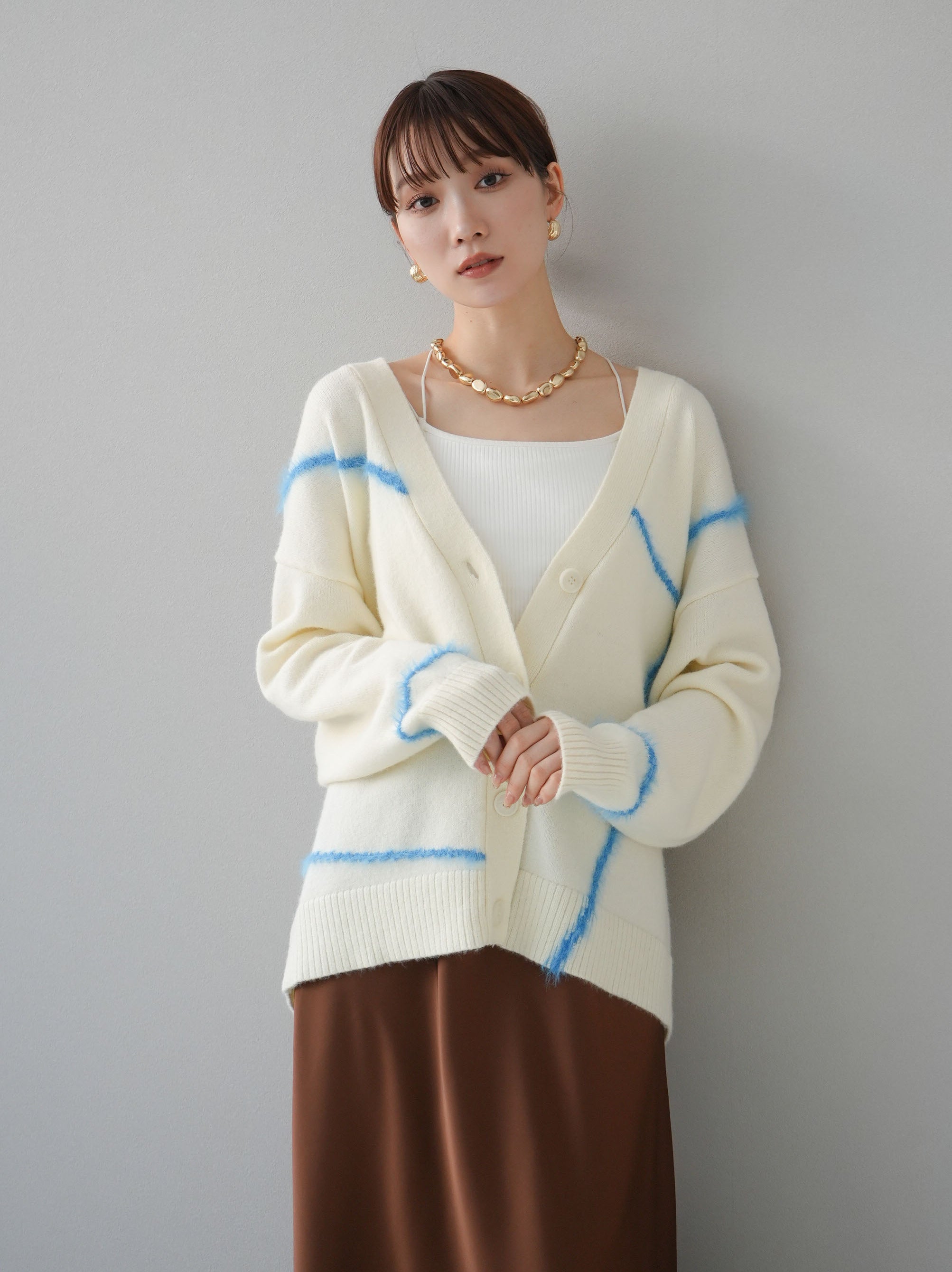 Daisy Lin アイボリー ニットカーディガンFREESIZE Daisy Lin アイボリー ニットカーディガンFREESIZE DAISY LIN