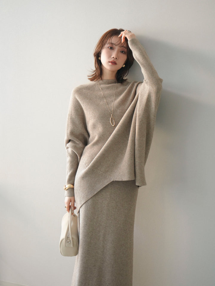 [SET]ウール混ドルマンニット&スカートSET UP+ウール混ドルマンニット&スカートSET UP(2set)