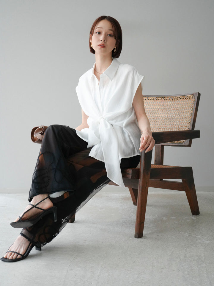 [SET]フロントタイシアーブラウス+フロントタイシアーブラウス(2set)