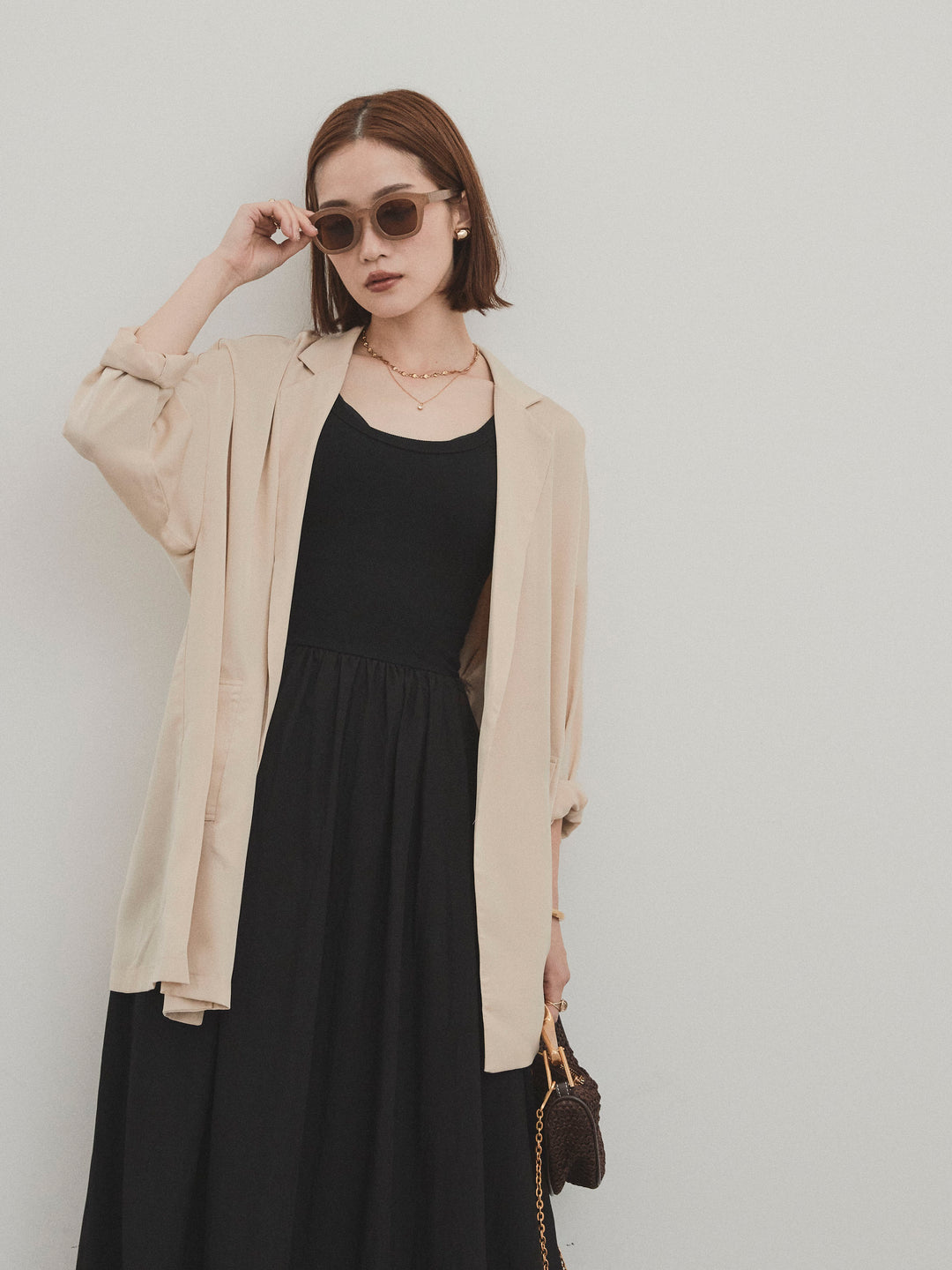 [SET]マットサテンジャケット+マットサテンジャケット(2set)