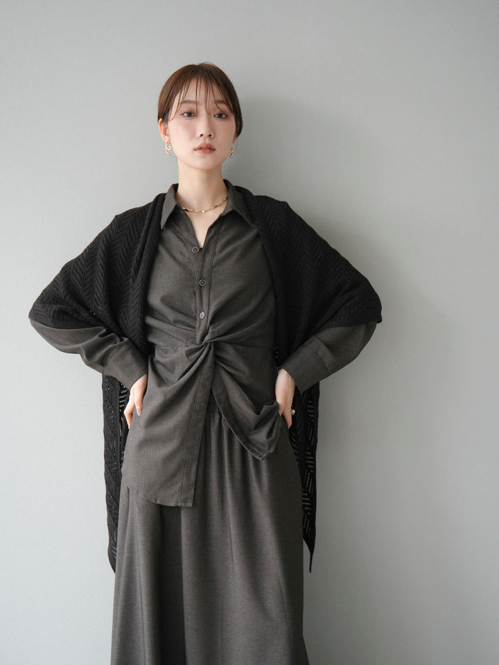 [SET]ツイストデザインシャツ＆スカートSET UP