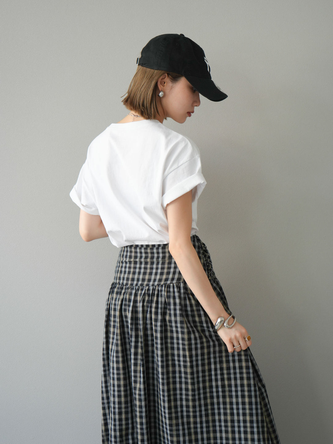 [予約]メッセージ箔プリントTシャツ/オフ