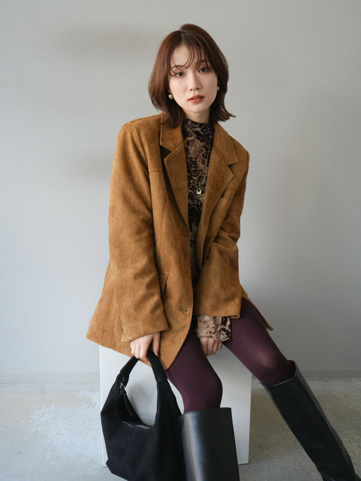 [SET]スエードジャケット＆ミニスカートSET UP(2set)