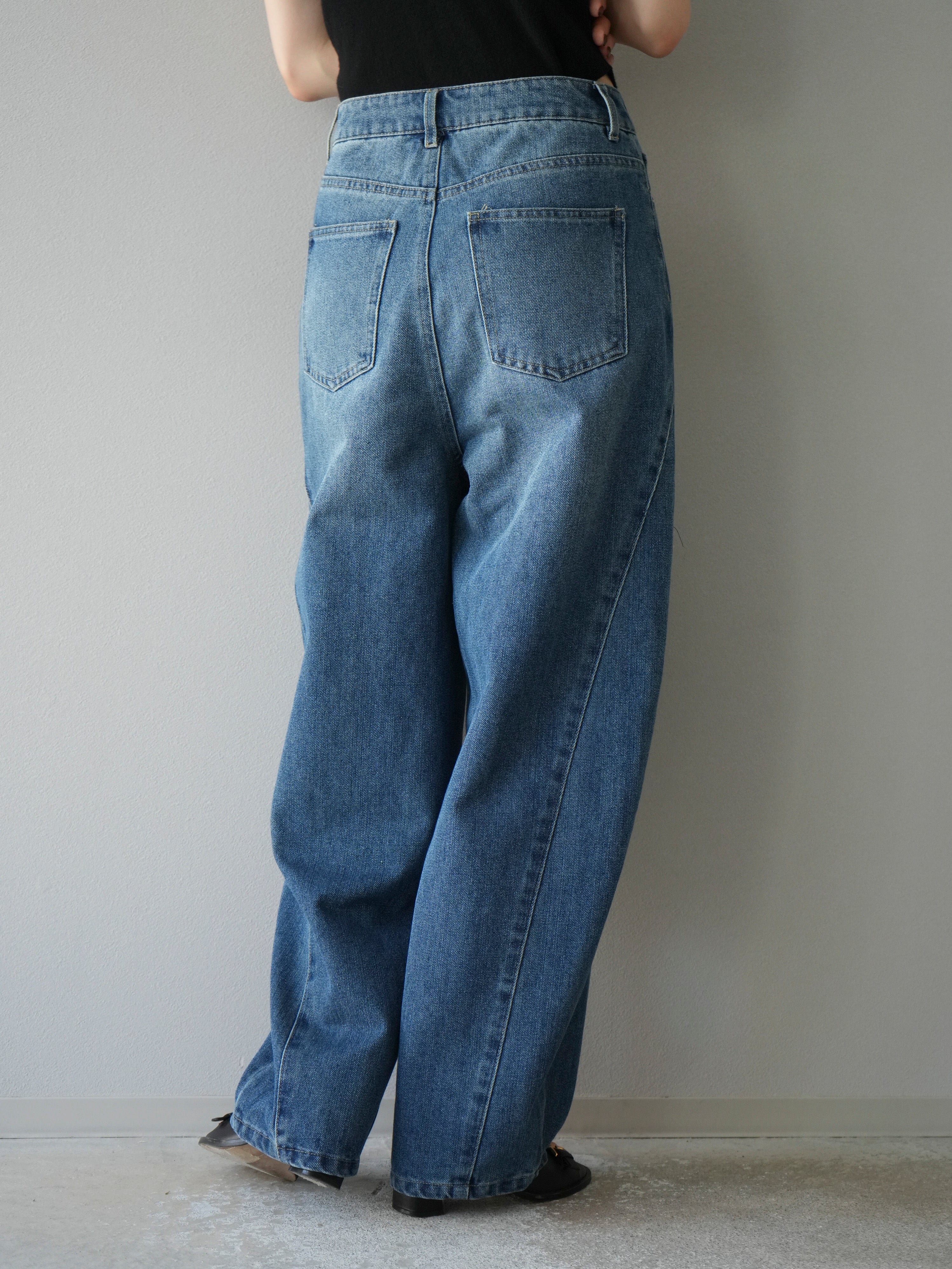 予約]切替デザインカーブデニム/ブルー – Lumier