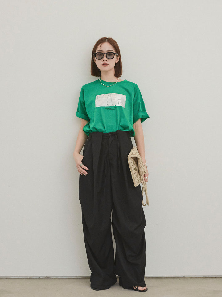 [預購] Design Loop 側邊褶褲/黑色