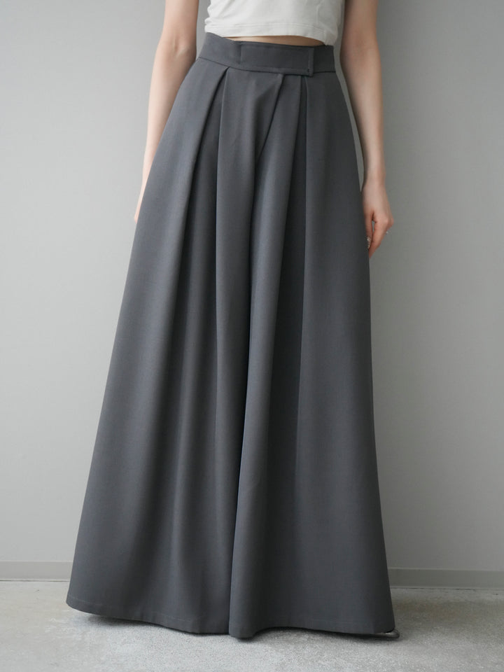 [予約]テープベルトタックバギーパンツ/gray