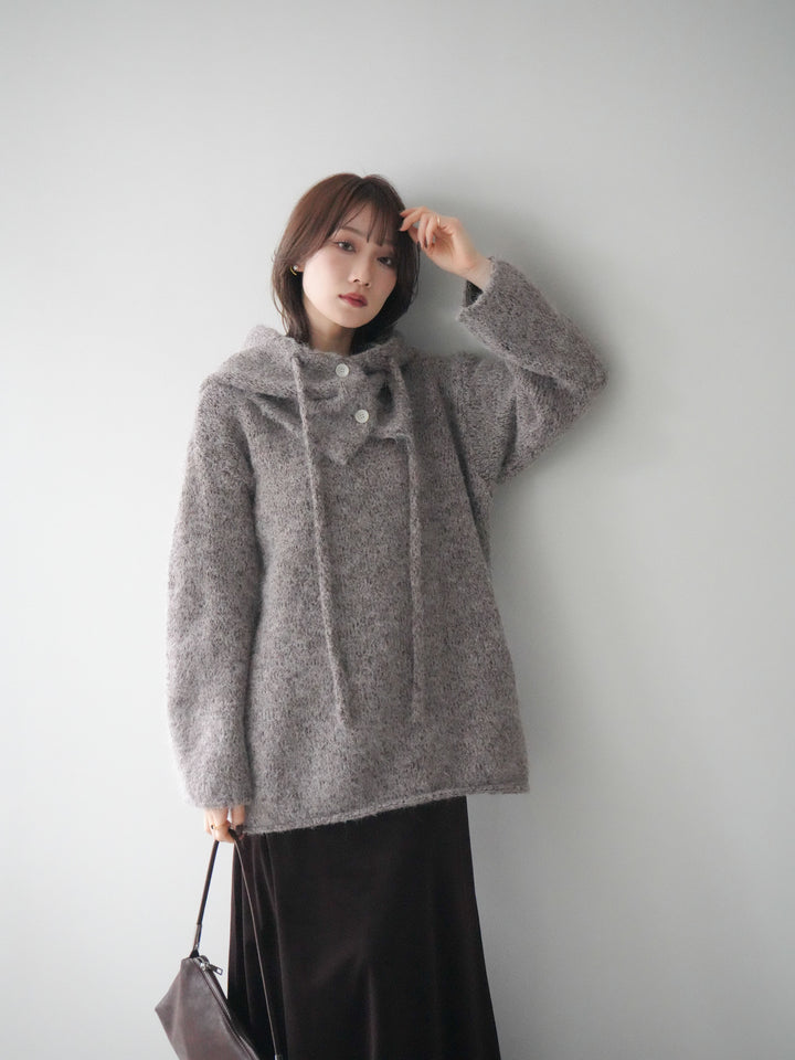 [SET]バラクラバSETニットプルオーバー+ベルベットナロースカート(2set)