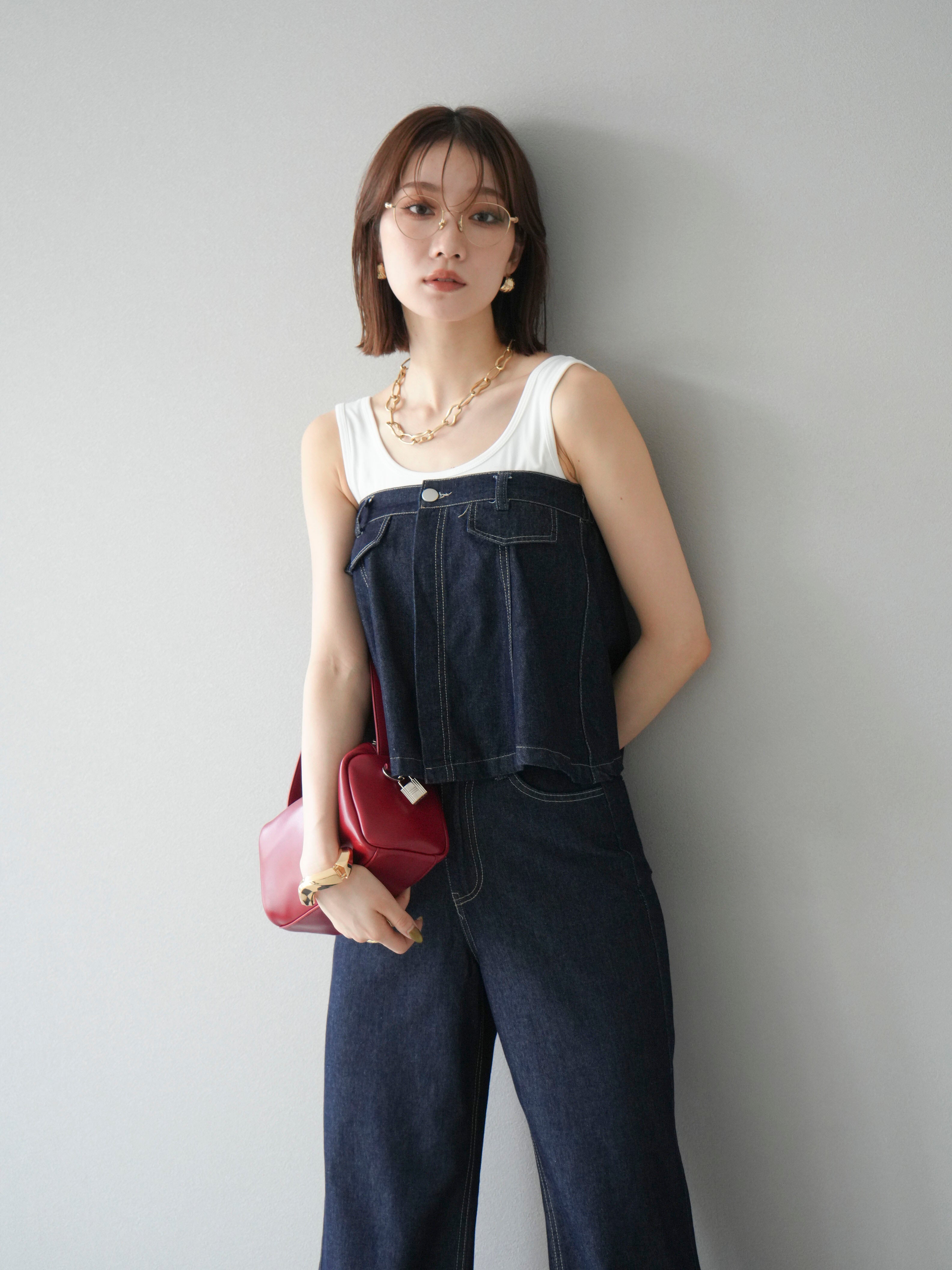 SET]マルチWAYデニムSET UP＆カップ付タンクトップ(2set) – Lumier