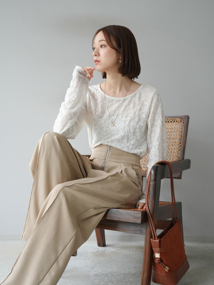 [予約]シアージャガードトップス/アイボリー