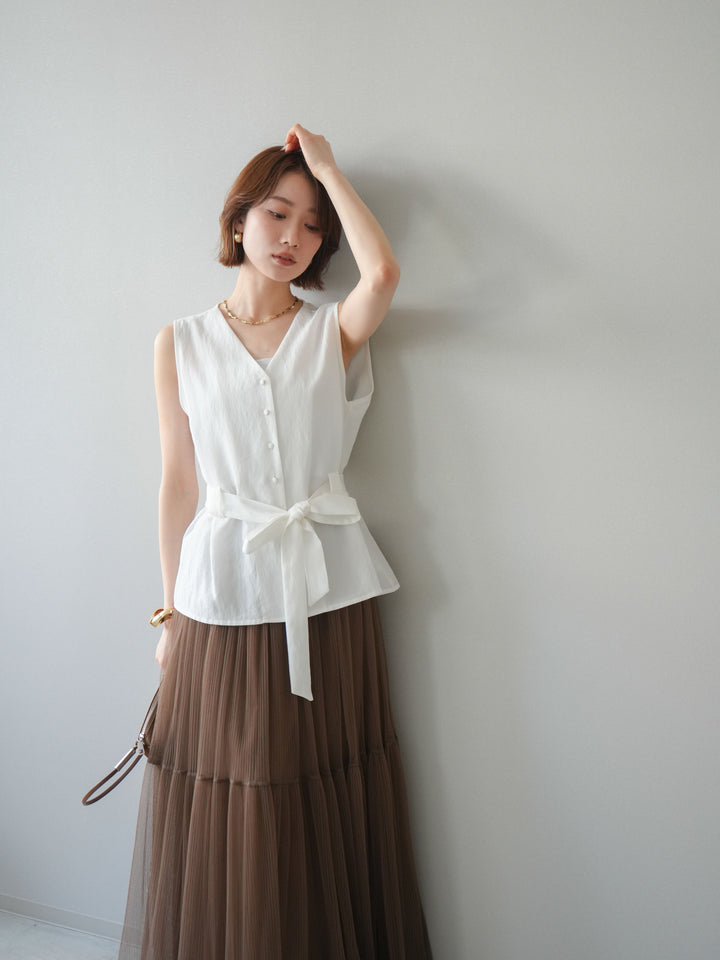 [予約]ウエストマークベスト/white