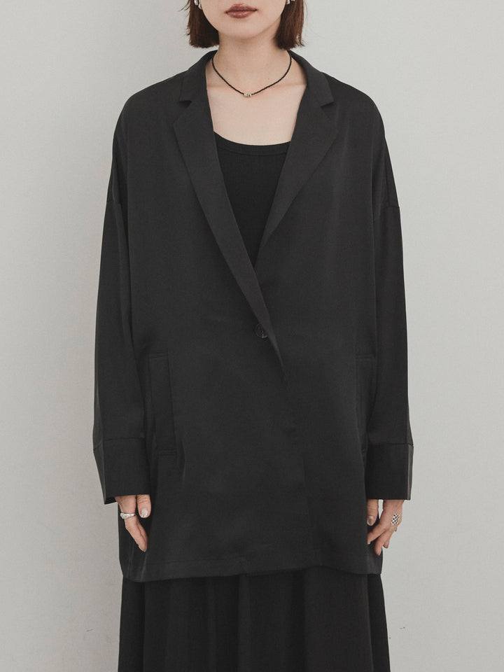 [預購] 霧面緞面夾克/黑色