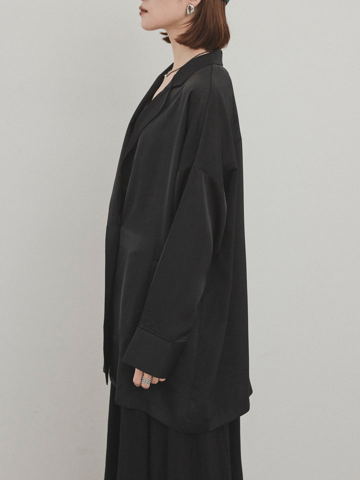 [預購] 霧面緞面夾克/黑色