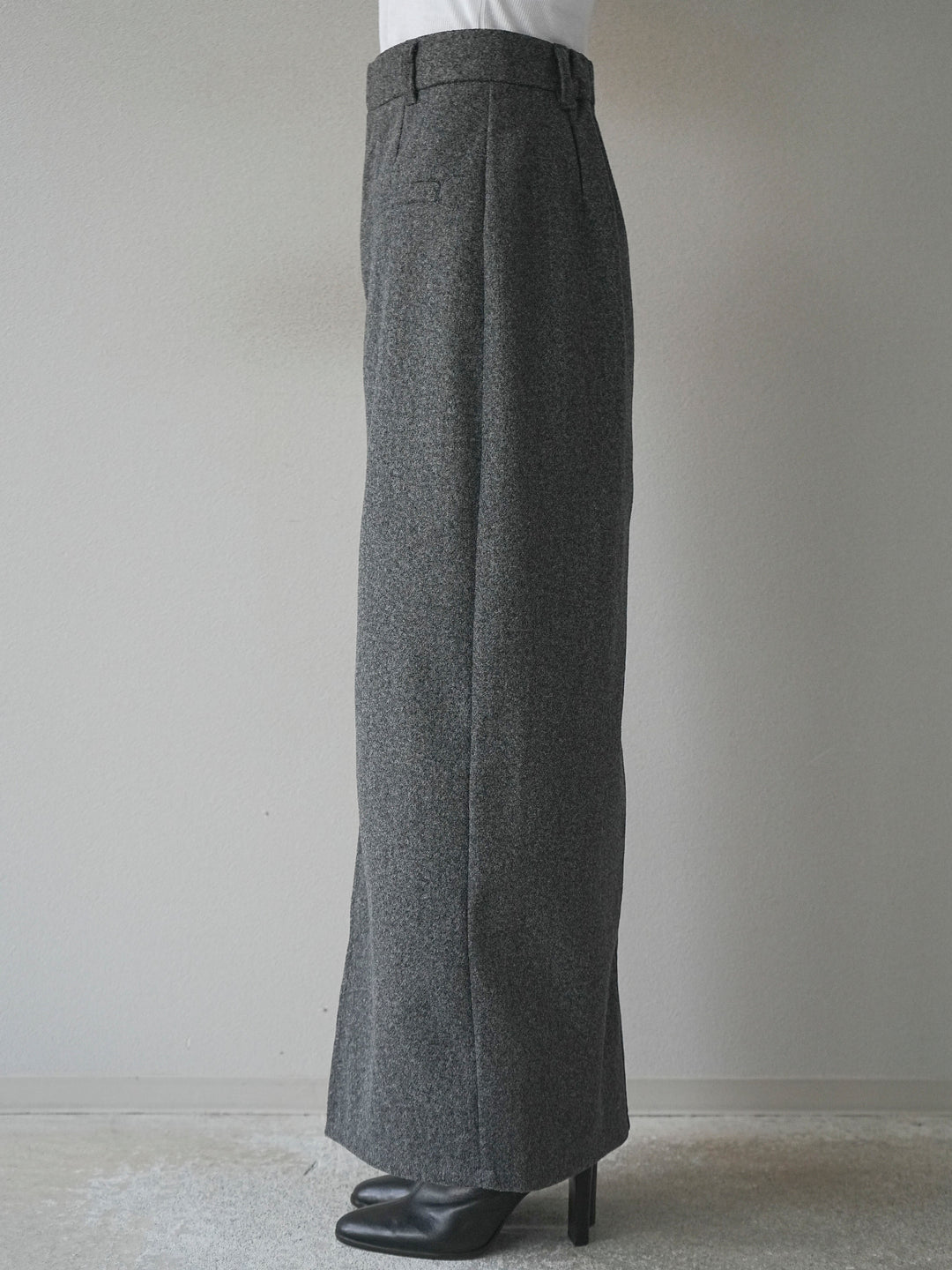 [予約]ウールタッチフロントスリットタイトスカート/gray