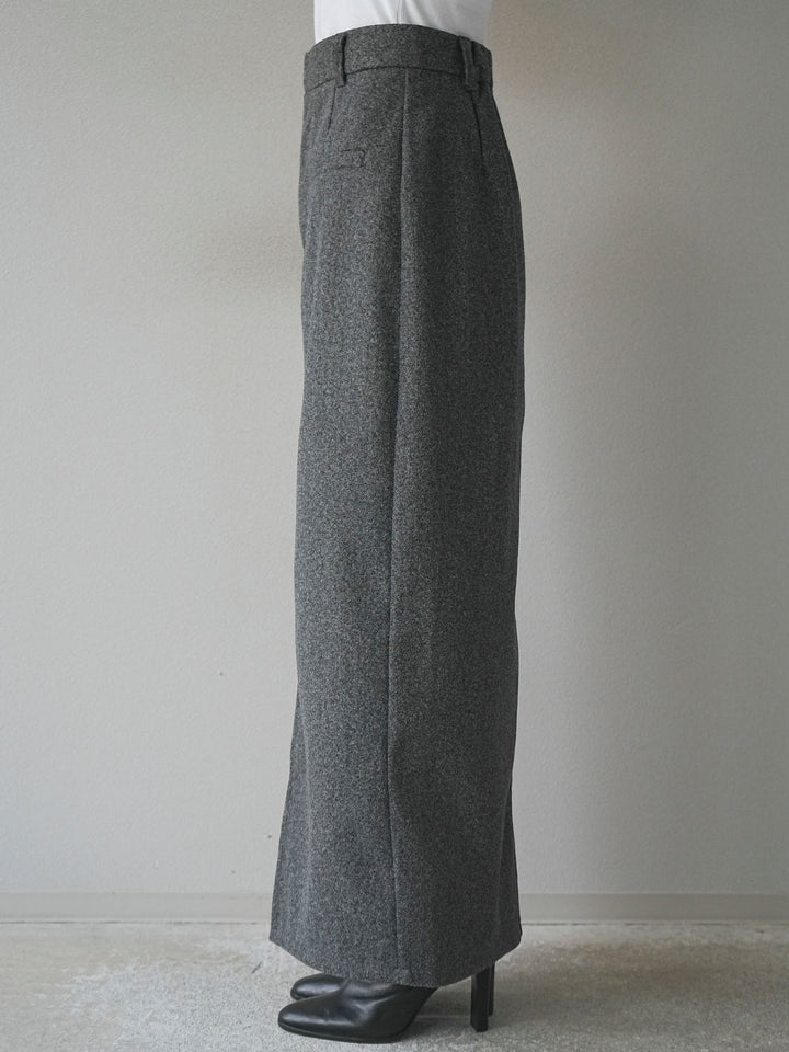 [予約]ウールタッチフロントスリットタイトスカート/gray