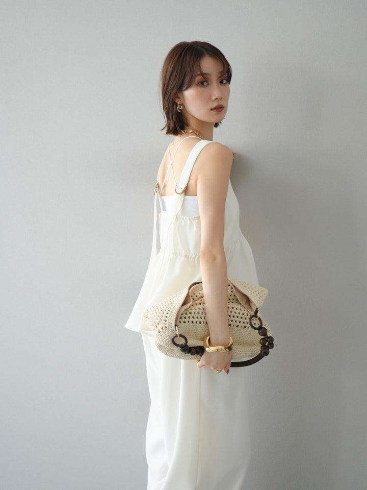 [予約]リネンライクビスチェ/アイボリー