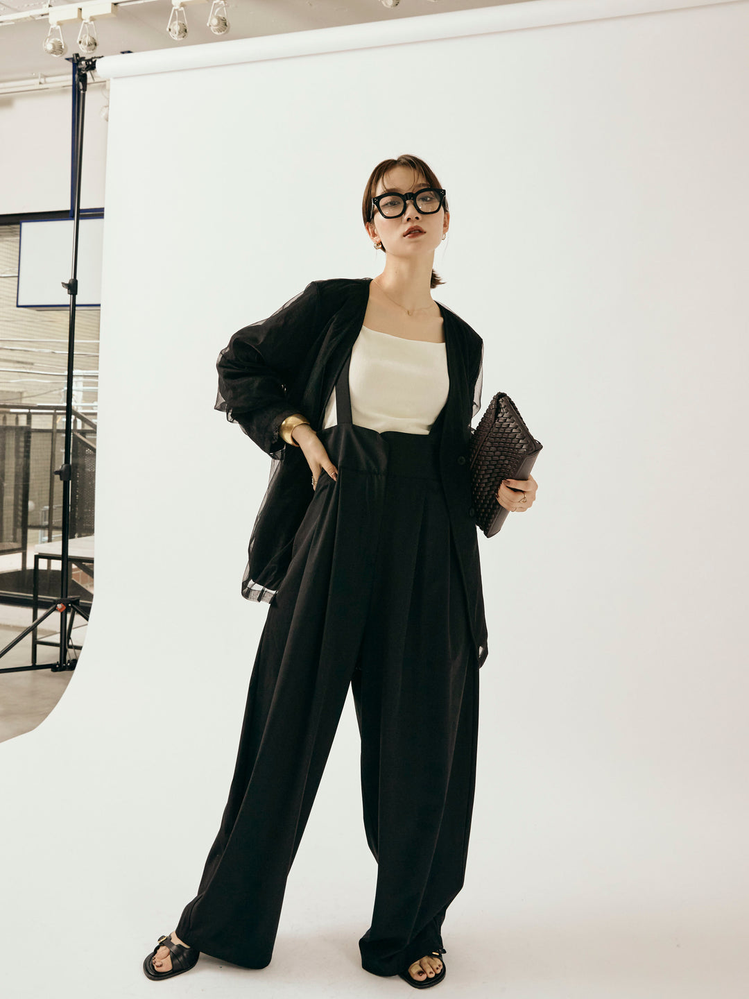 [予約]ICE TOUCH コクーンサロペット/ブラック