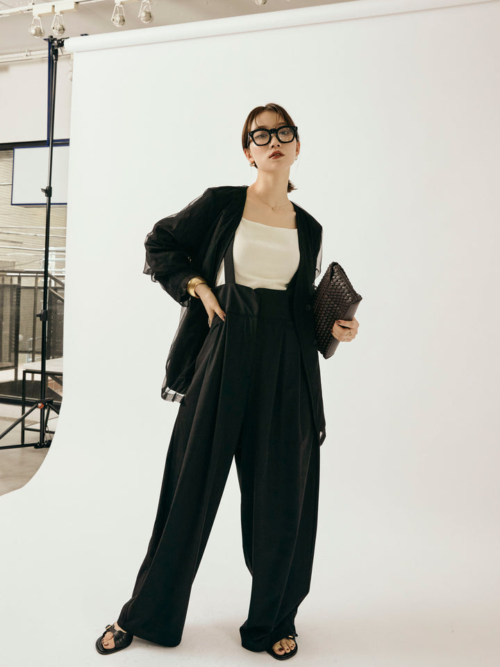 [予約]ICE TOUCH コクーンサロペット/ブラック