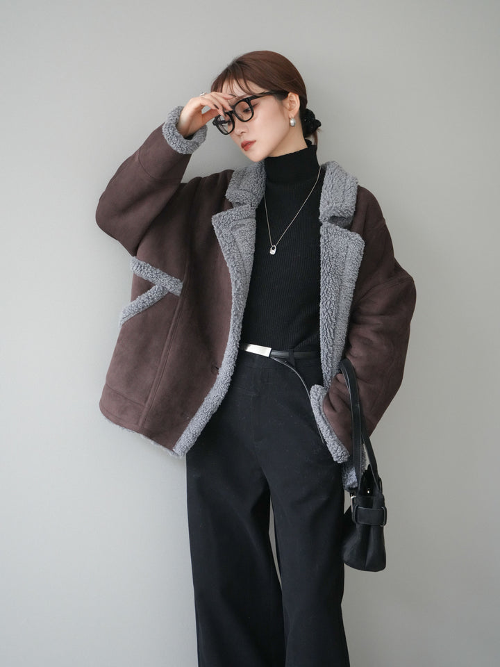 [予約]ムートンボアジャケット/brown