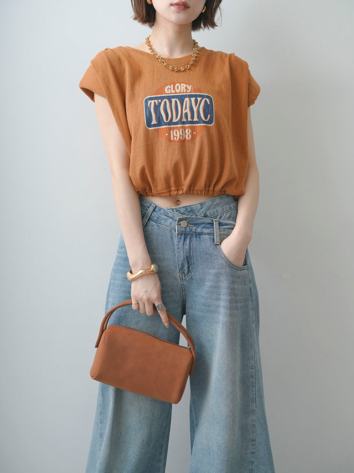 [予約]ヴィンテージロゴドロストTEE/orange