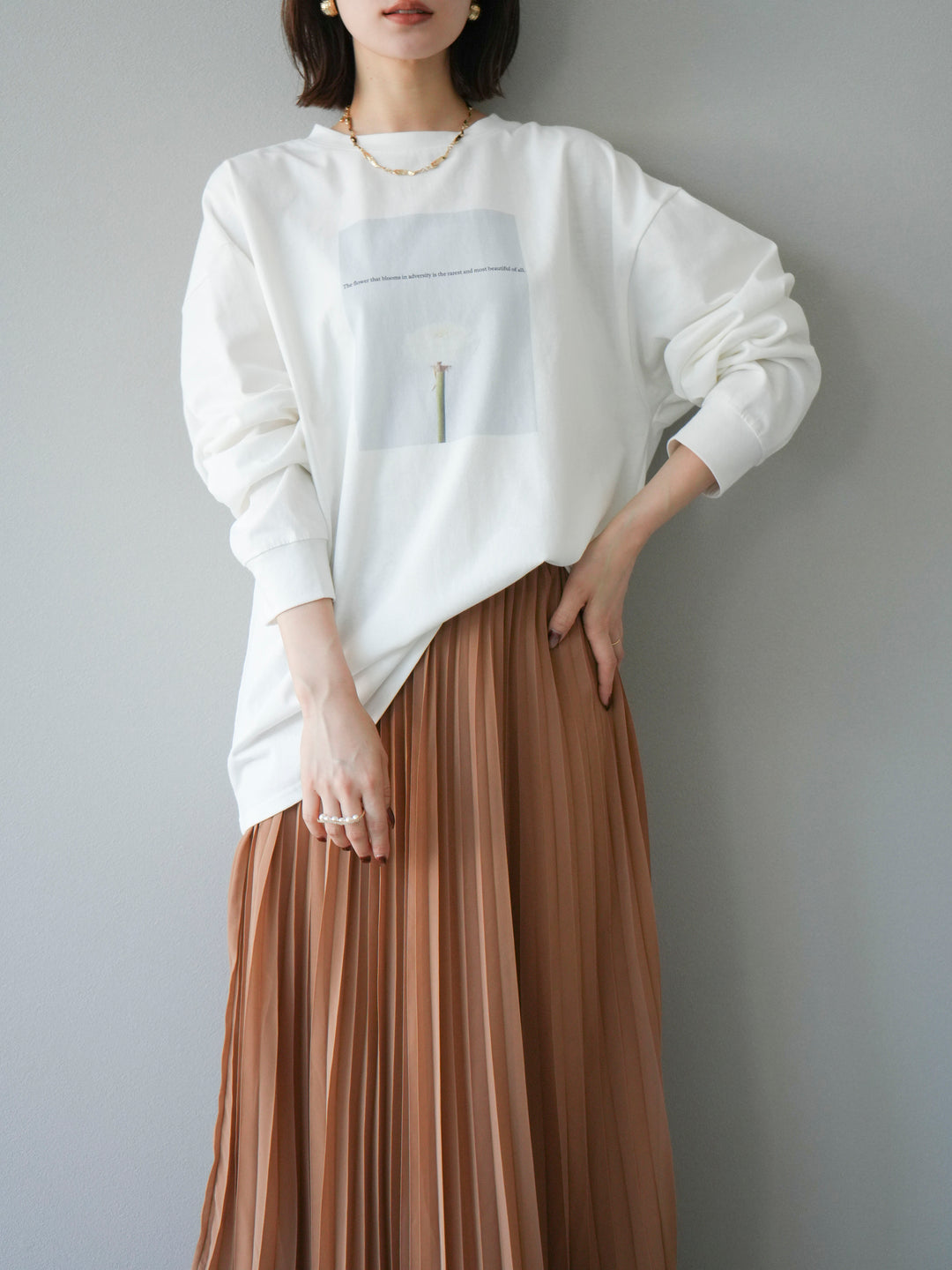 [予約]フラワーフォトプリントBIGロンT /オフ2