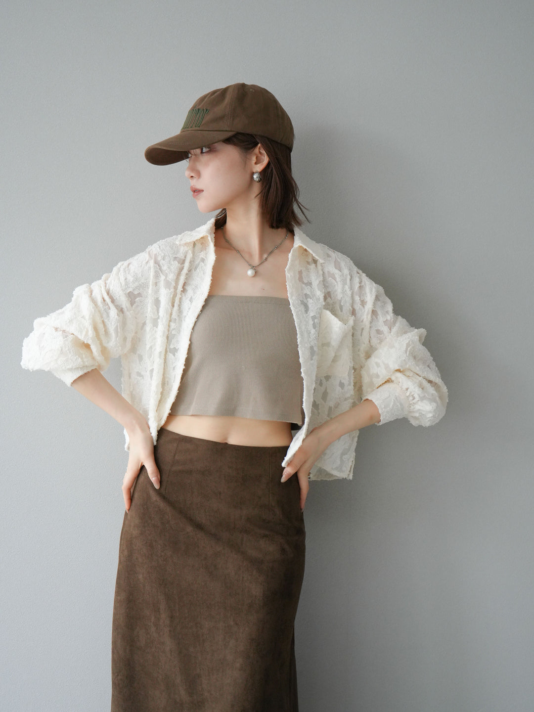 [予約]ジャガードショートシャツ/オフホワイト