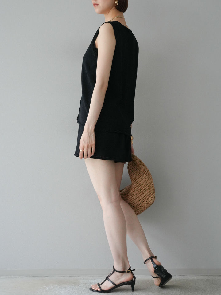 [SET]ニットベスト＆ショートパンツSET UP(2set)