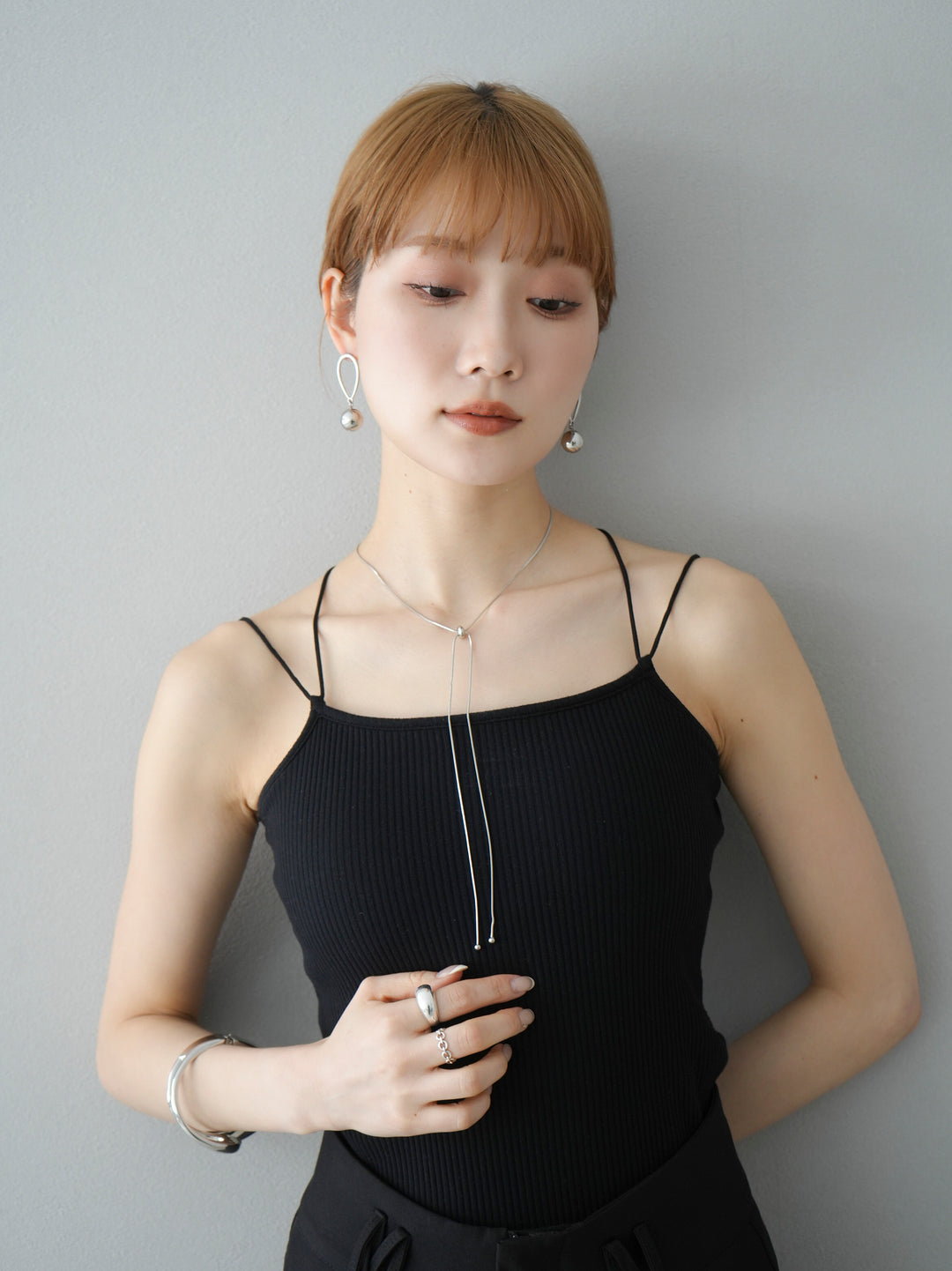 [予約]SLIDER SNAKE LONG NECKLACE /シルバー