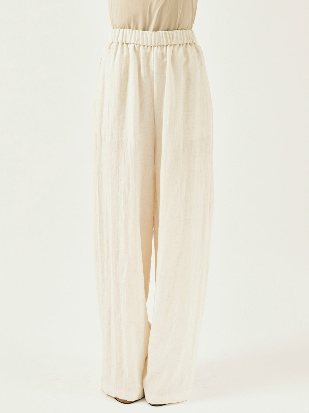 [SET]オーガンジーヘムブラウス＆ワイドパンツSET UP(2set)