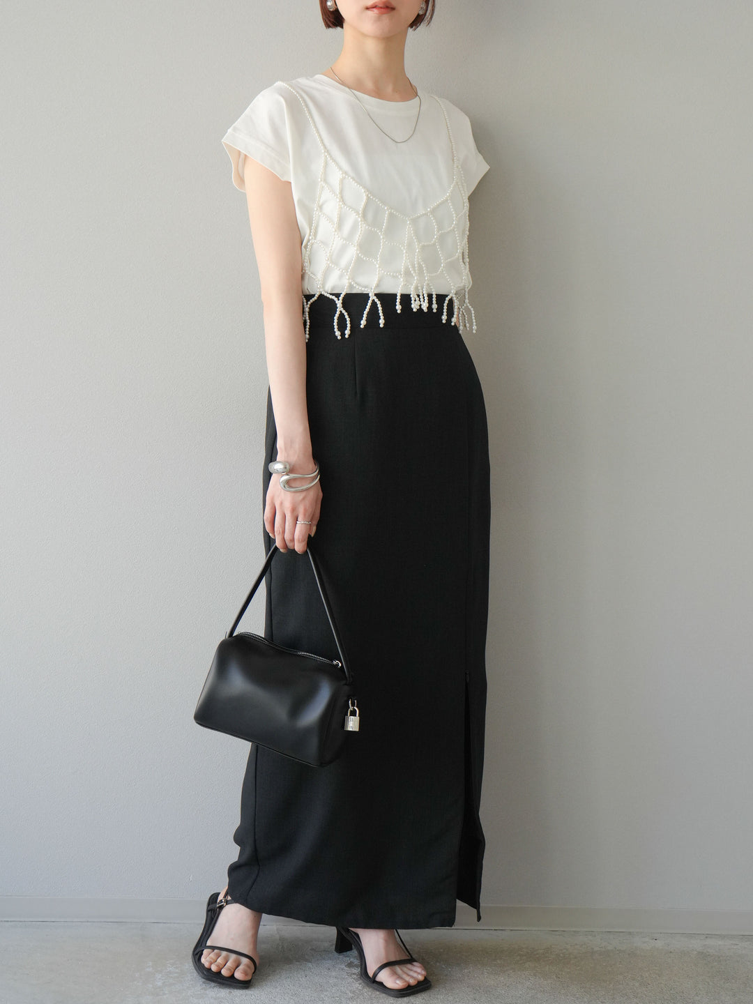 [予約]ビーズビスチェ/オフホワイト