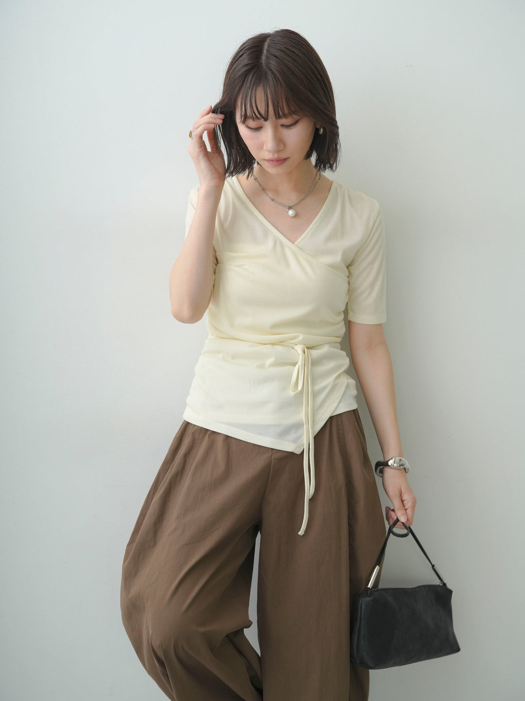 [SET]シアードレープカシュクールプルトップス+シアードレープカシュクールプルトップス(2set)