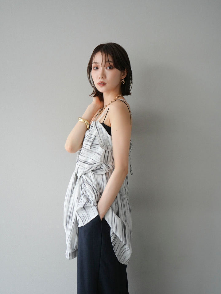 [予約]マルチWAYニュアンス柄オーバーシャツ/グレー