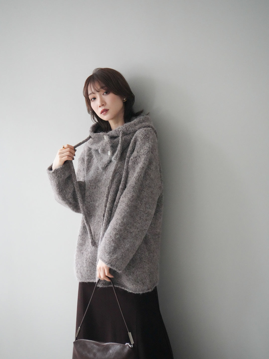 [予約]バラクラバSETニットプルオーバー/brown