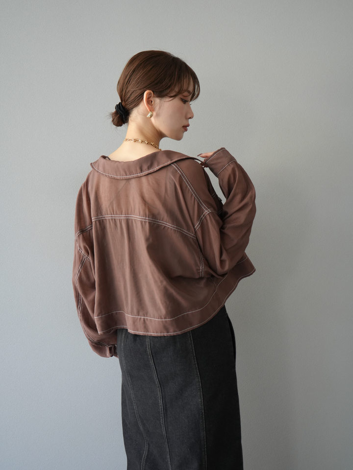 【預購】不對稱牛仔洋裝/黑色