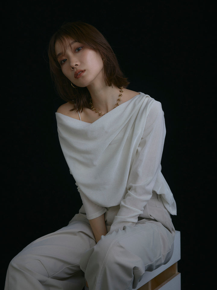 【Allure】[SET]シアーベロアタックデザイントップス+シアーベロアタックデザイントップス(2set)