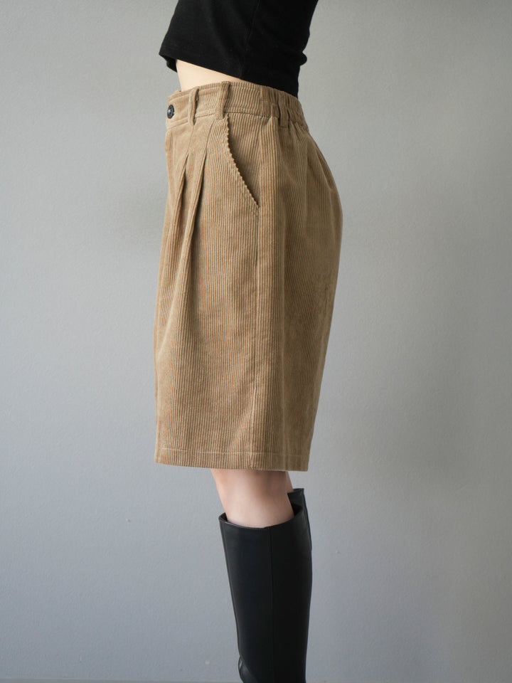 [予約]コーデュロイハーフパンツ/ベージュ