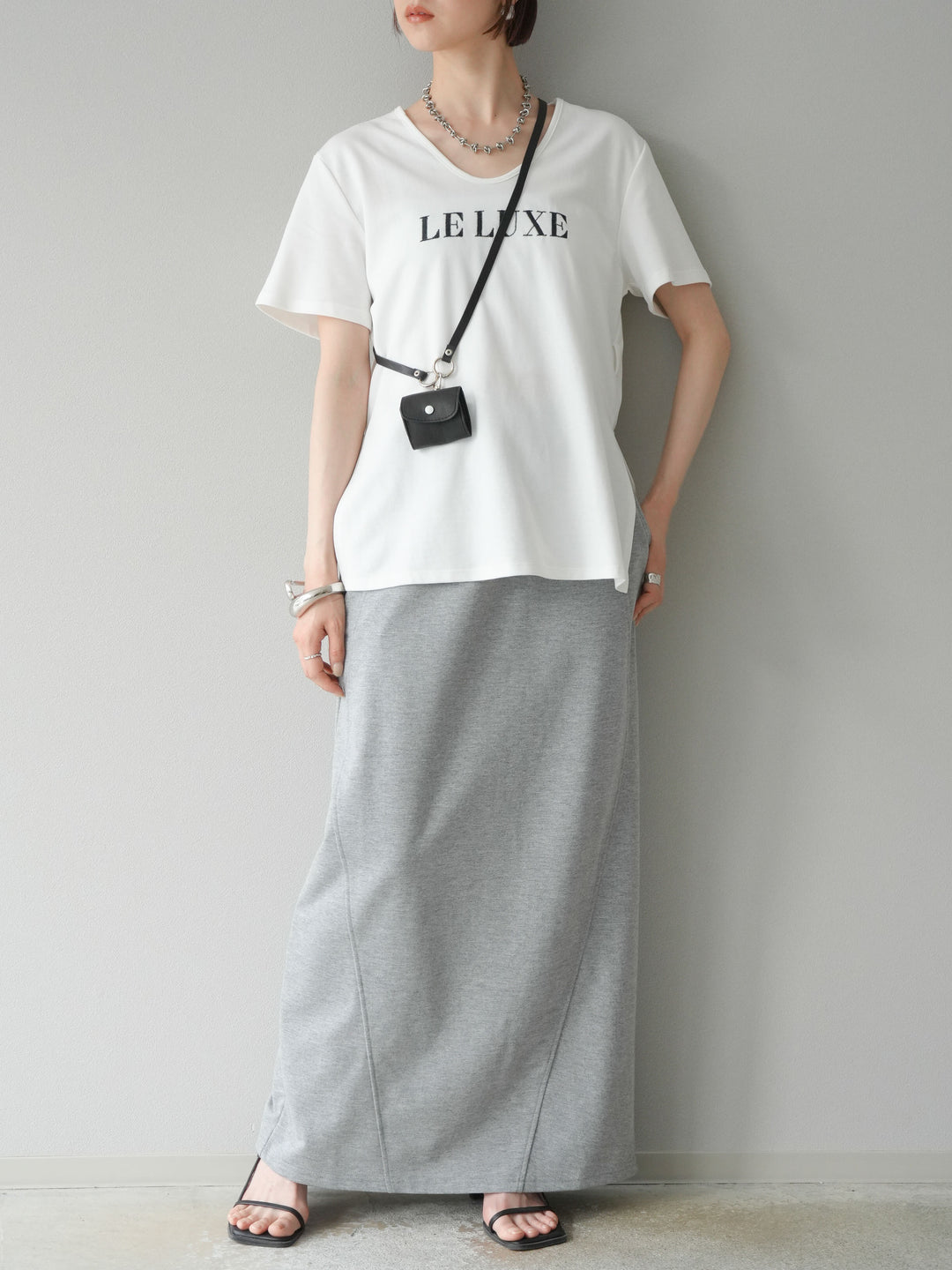 [SET] 毛衣長裙+毛衣長裙（2件套）