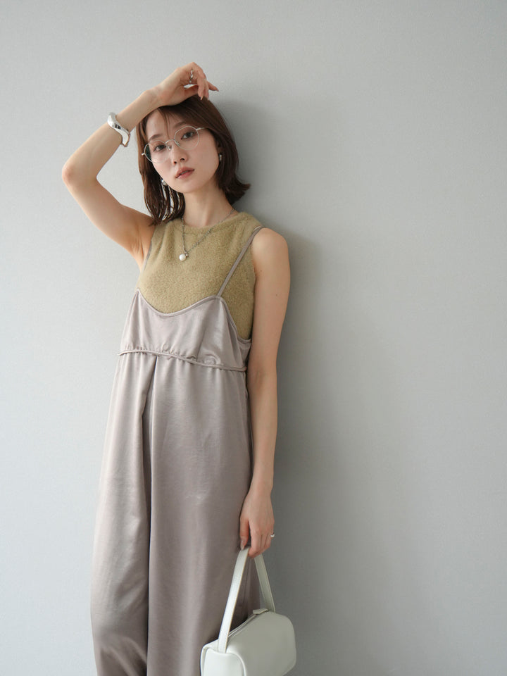 [予約]シャギーニットタンクトップ/ベージュ