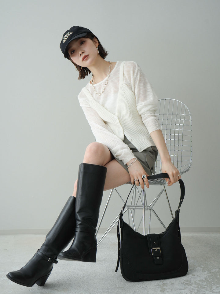 [予約]ビスチェアンサンブルシアーニット/white