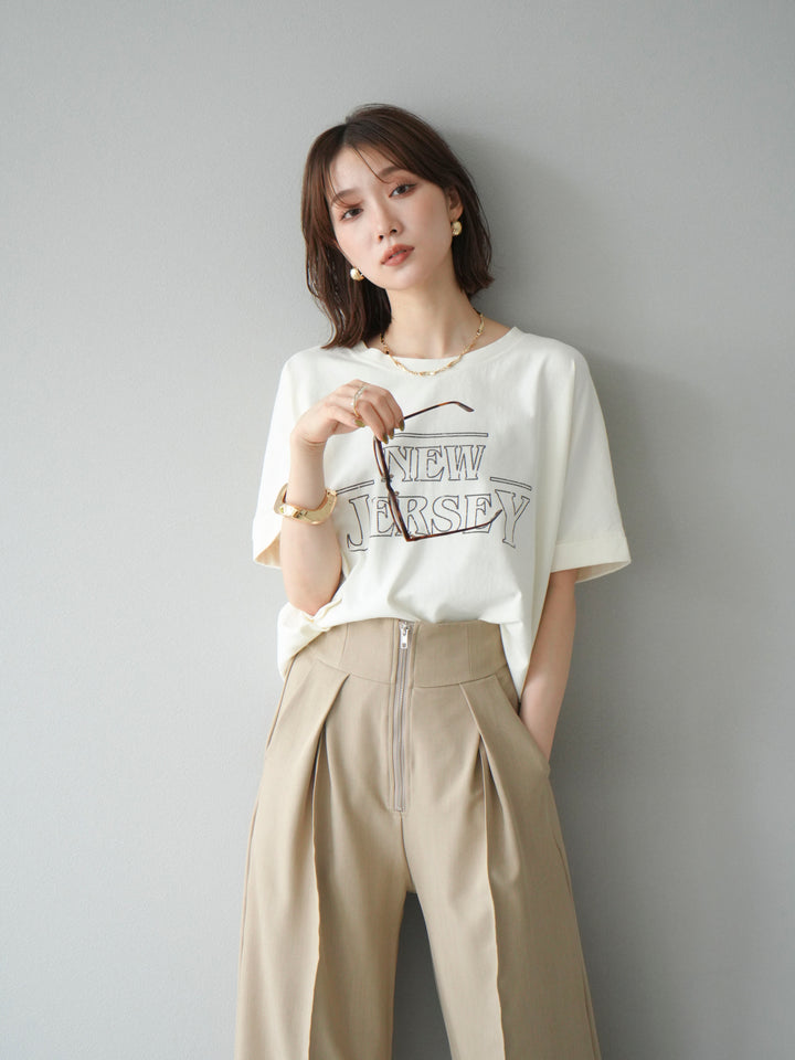 [予約]ビンテージロゴプリントTシャツ/アイボリー