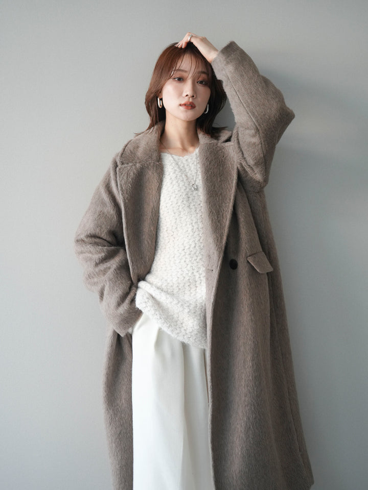 [予約]ソフトシャギーチェスターコート/beige