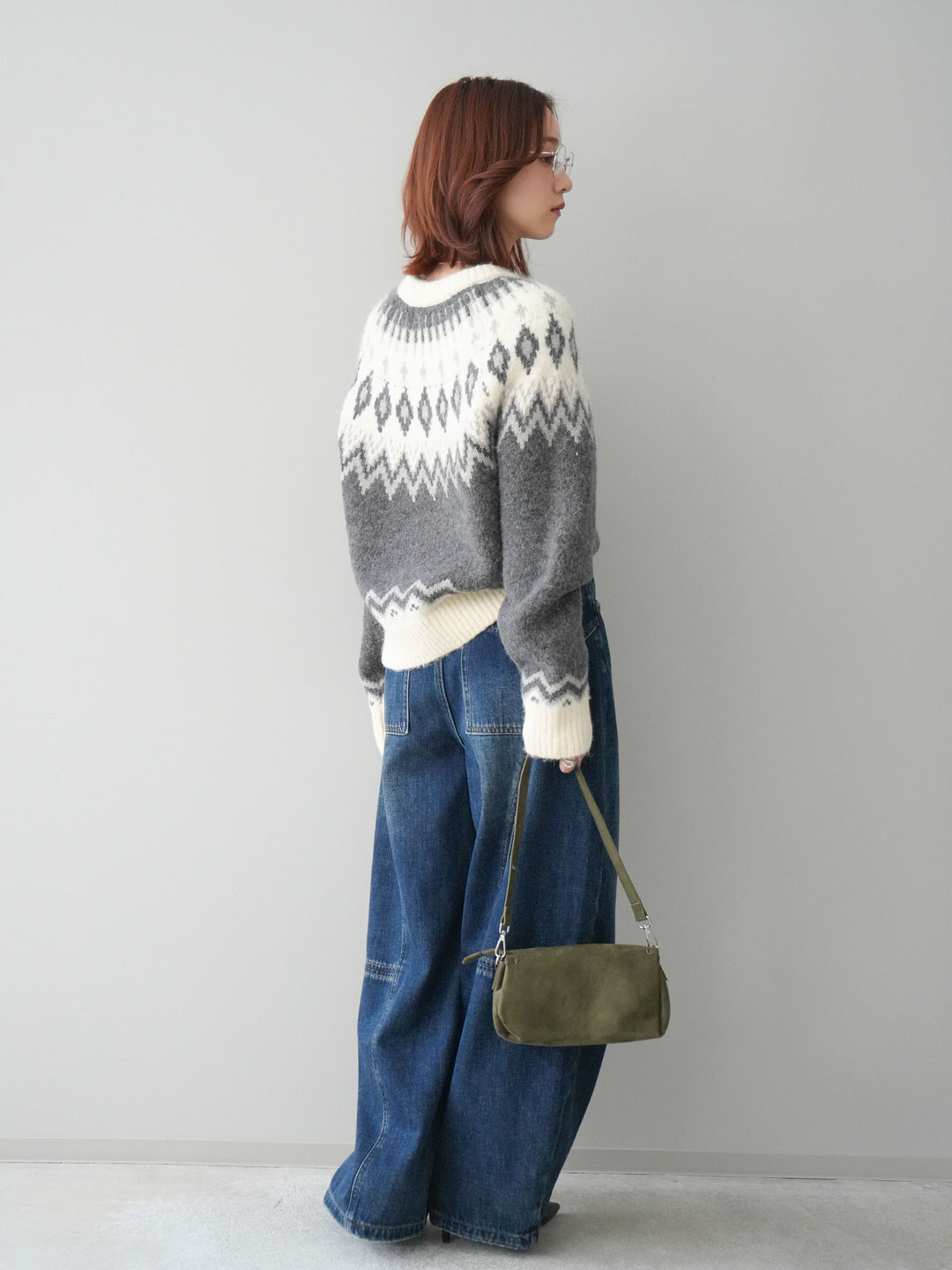 [予約]裏起毛加工デニムカーブパンツ/darkblue