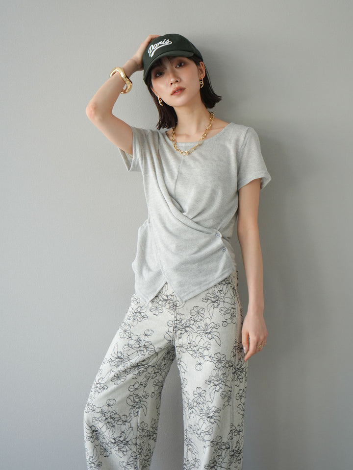 [預購] Cache-Coeur 薄紗針織套頭衫/灰色