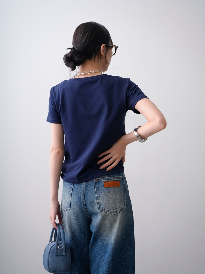 【套裝】刺繡Logo T卹 + 3D立體牛仔褲（兩件組）